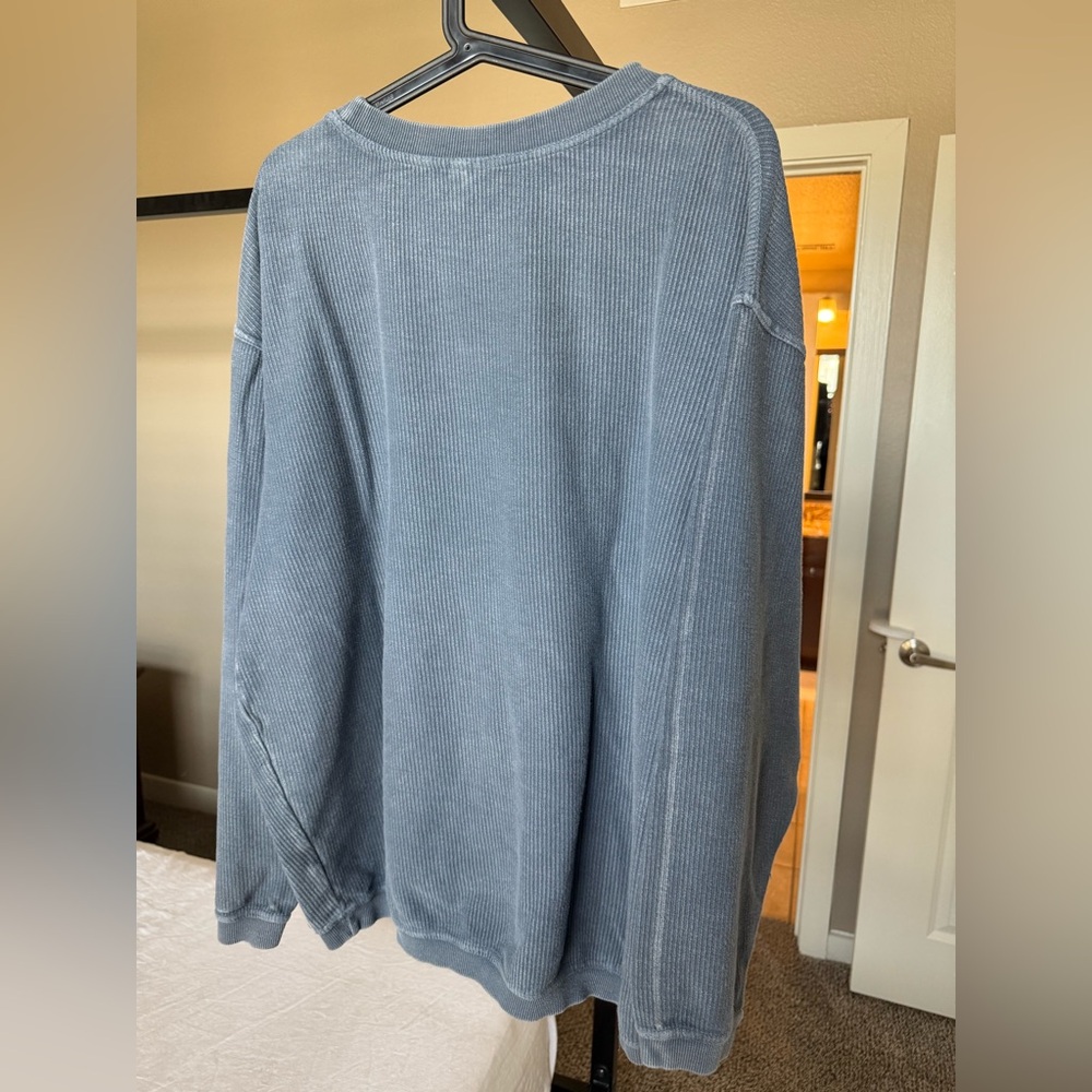 Nantucket Corded Grey Sweatshirt Sweater - Picture 2 of 5